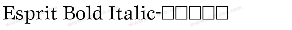 Esprit Bold Italic字体转换